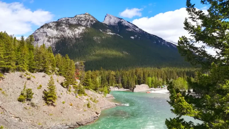 Bow River Trail y Bow Falls Banff: ruta fácil y fauna