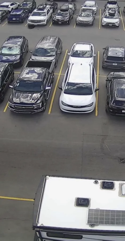 Webcam del parking de la estación de tren de Banff